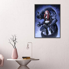 Charger l'image dans la galerie, Wolf femmes - diamant rond complet - 40x30cm