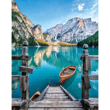 Charger l'image dans la galerie, Lac de bateau - diamant rond complet - 30x40cm