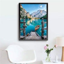 Charger l'image dans la galerie, Lac de bateau - diamant rond complet - 30x40cm