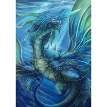 Charger l'image dans la galerie, Dragon de mer - diamant rond complet - 30x40cm