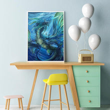 Charger l'image dans la galerie, Dragon de mer - diamant rond complet - 30x40cm