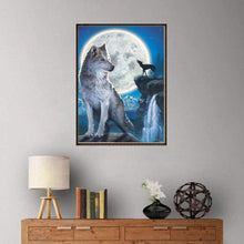 Charger l'image dans la galerie, Loup de nuit - diamant rond complet - 30x40cm