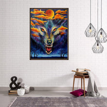 Charger l'image dans la galerie, Loup maléfique - diamant rond complet - 30x40cm
