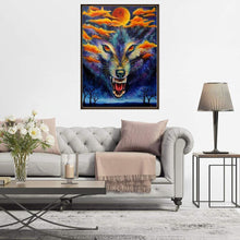 Charger l'image dans la galerie, Loup maléfique - diamant rond complet - 30x40cm