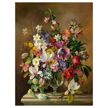 Charger l'image dans la galerie, Fleurs chaudes - diamant rond complet - 40x30cm