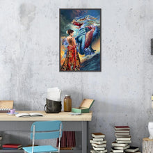 Charger l'image dans la galerie, Dragon de beauté - diamant rond complet - 40x30cm