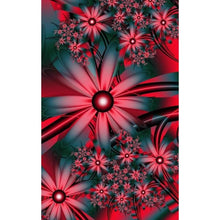 Charger l'image dans la galerie, Fleurs rouges - diamant rond complet - 40x30cm