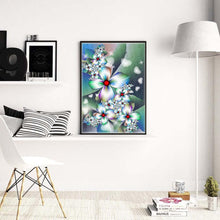 Charger l'image dans la galerie, Fleurs blanches - diamant rond complet - 40x30cm