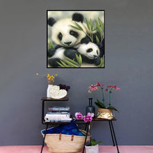 Charger l'image dans la galerie, Panda mignon - diamant rond complet - 30x30cm
