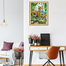 Charger l'image dans la galerie, Tigre de forêt - diamant rond complet - 40x30cm