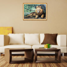 Charger l'image dans la galerie, Lion au repos - diamant rond complet - 40x30cm