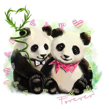 Charger l'image dans la galerie, Panda love - diamant rond complet - 25x25cm