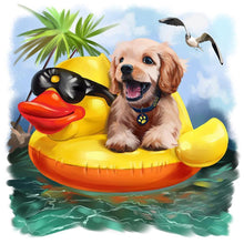 Charger l'image dans la galerie, Beau chien - diamant rond complet - 20x25cm