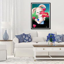 Charger l'image dans la galerie, Beau lapin - diamant rond complet - 40x30cm