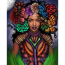 Charger l'image dans la galerie, Caractère ethnique - diamant rond complet - 40x30cm