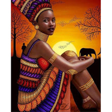 Charger l'image dans la galerie, Caractère ethnique - diamant rond complet - 40x30cm