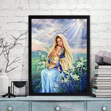 Charger l'image dans la galerie, Maman enfants - diamant rond complet - 30x40cm