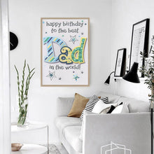 Charger l'image dans la galerie, Lettre - diamant rond complet - 30x40cm