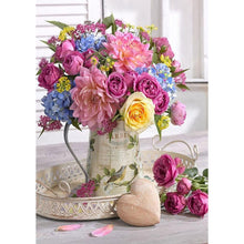 Charger l'image dans la galerie, Bouquet - diamant rond complet - 30x40cm