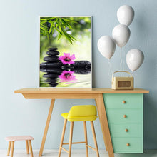 Charger l'image dans la galerie, Fleur - diamant rond complet - 30x48cm