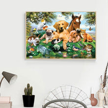 Charger l'image dans la galerie, Animaux - diamant rond complet - 40x30cm
