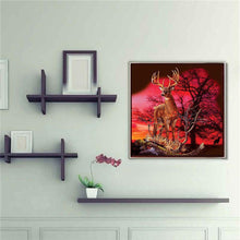 Charger l'image dans la galerie, Cerf - diamant rond complet - 30x30cm