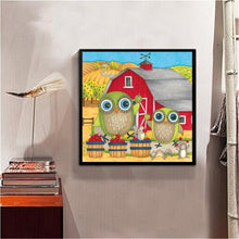 Charger l'image dans la galerie, Oiseau - diamant rond complet - 30x30cm