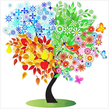 Charger l'image dans la galerie, Fleur - diamant rond complet - 30x30cm