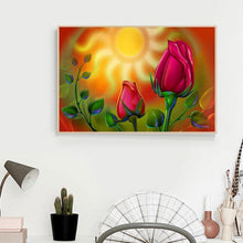 Charger l'image dans la galerie, Fleur - diamant rond complet - 40x30cm