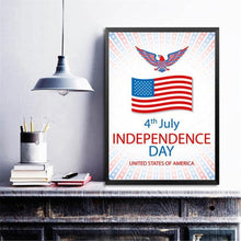 Charger l'image dans la galerie, Jour de l’Indépendance - diamant rond complet - 30x40cm