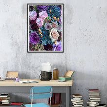 Charger l'image dans la galerie, Fleur - diamant rond complet - 40x30cm