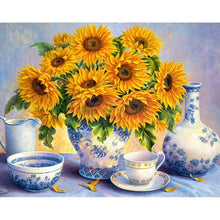 Charger l'image dans la galerie, Fleur - diamant rond complet - 30x40cm