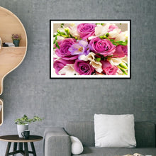 Charger l'image dans la galerie, Fleur - diamant rond complet - 30x40cm