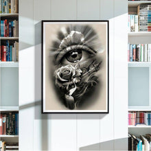 Charger l'image dans la galerie, Oeil - diamant rond complet - 30x40cm