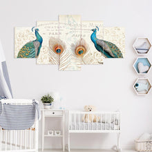 Charger l'image dans la galerie, 5pcs/set peafowl - peinture complète en diamant - 95x45cm