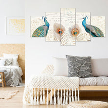 Charger l'image dans la galerie, 5pcs/set peafowl - peinture complète en diamant - 95x45cm