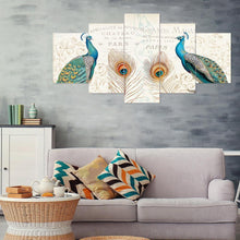Charger l'image dans la galerie, 5pcs/set peafowl - peinture complète en diamant - 95x45cm