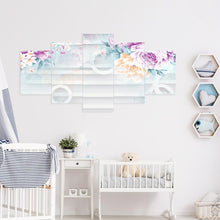 Charger l'image dans la galerie, 5pcs/set flower - peinture en diamant ronde - 95x45cm