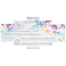 Charger l'image dans la galerie, 5pcs/set flower - peinture en diamant ronde - 95x45cm