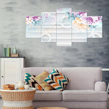 Charger l'image dans la galerie, 5pcs/set flower - peinture en diamant ronde - 95x45cm