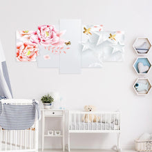 Charger l'image dans la galerie, 5pcs/set flower - peinture en diamant ronde - 95x45cm