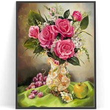 Charger l'image dans la galerie, Fleur - diamant rond complet - 30x40cm