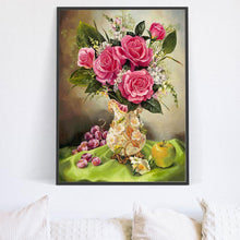 Charger l'image dans la galerie, Fleur - diamant rond complet - 30x40cm