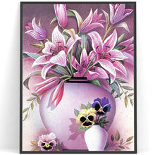 Charger l'image dans la galerie, Fleur - diamant rond complet - 40x30cm