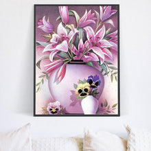 Charger l'image dans la galerie, Fleur - diamant rond complet - 40x30cm