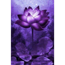 Charger l'image dans la galerie, Fleur - diamant rond complet - 40x30cm