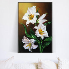 Charger l'image dans la galerie, Fleur - diamant rond complet - 40x30cm