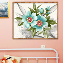 Charger l'image dans la galerie, Fleur - diamant rond complet - 40x30cm