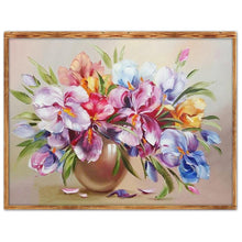 Charger l'image dans la galerie, Fleur - diamant rond complet - 40x30cm