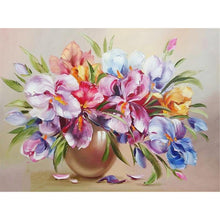 Charger l'image dans la galerie, Fleur - diamant rond complet - 40x30cm